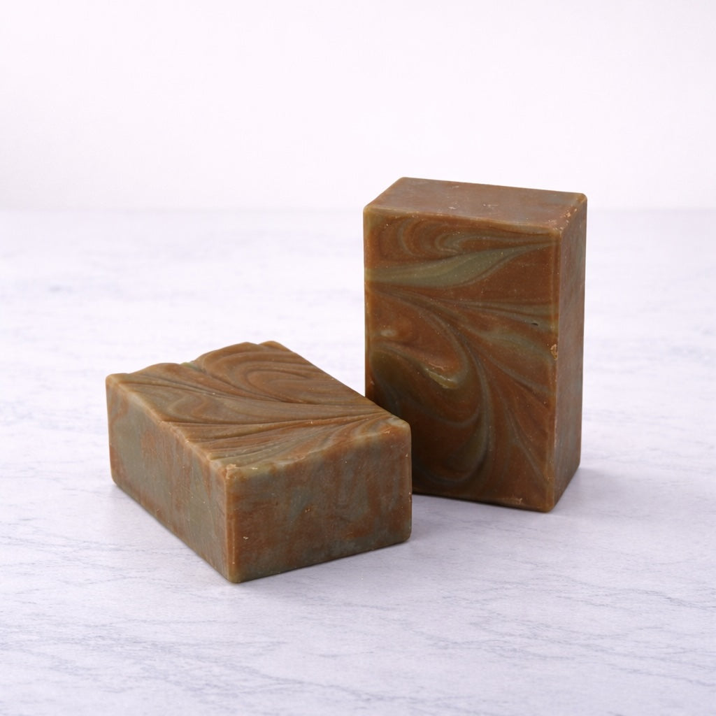 Two bars of driftwood scented soap