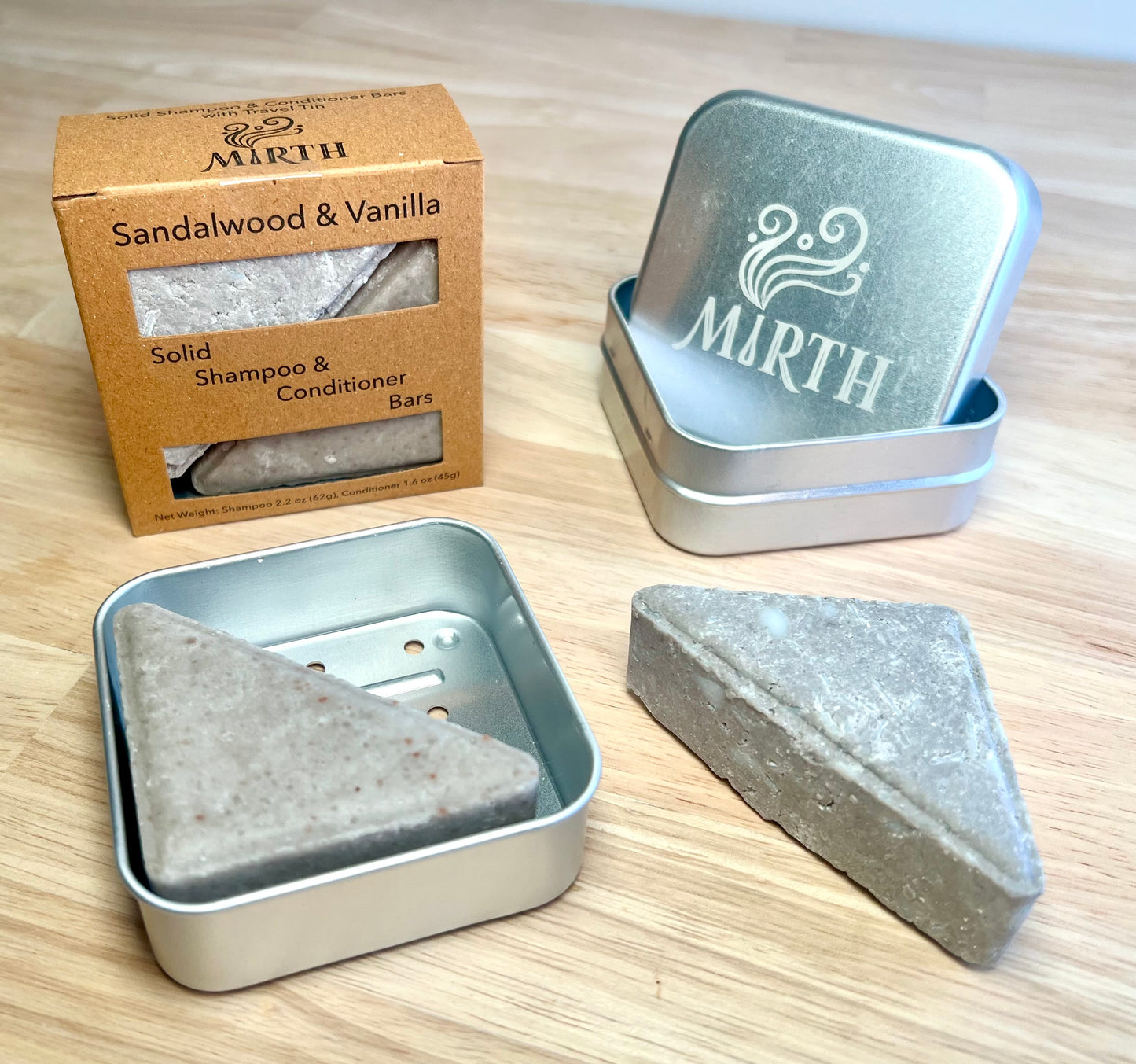 Shampoo & Conditioner Bars in Travel Tin