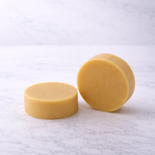 Two bars of unscented rice bran soap